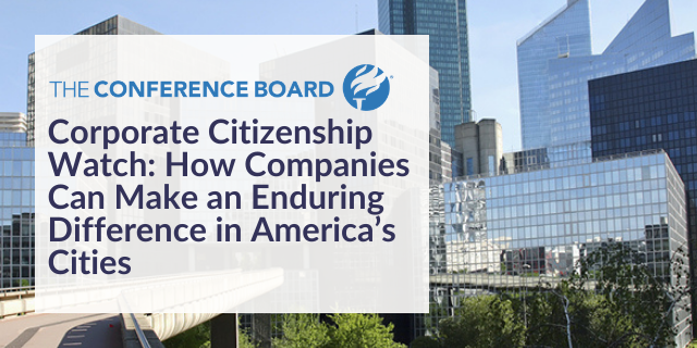 Corporate Citizenship Watch: How Companies Can Make an Enduring Difference in America's Cities